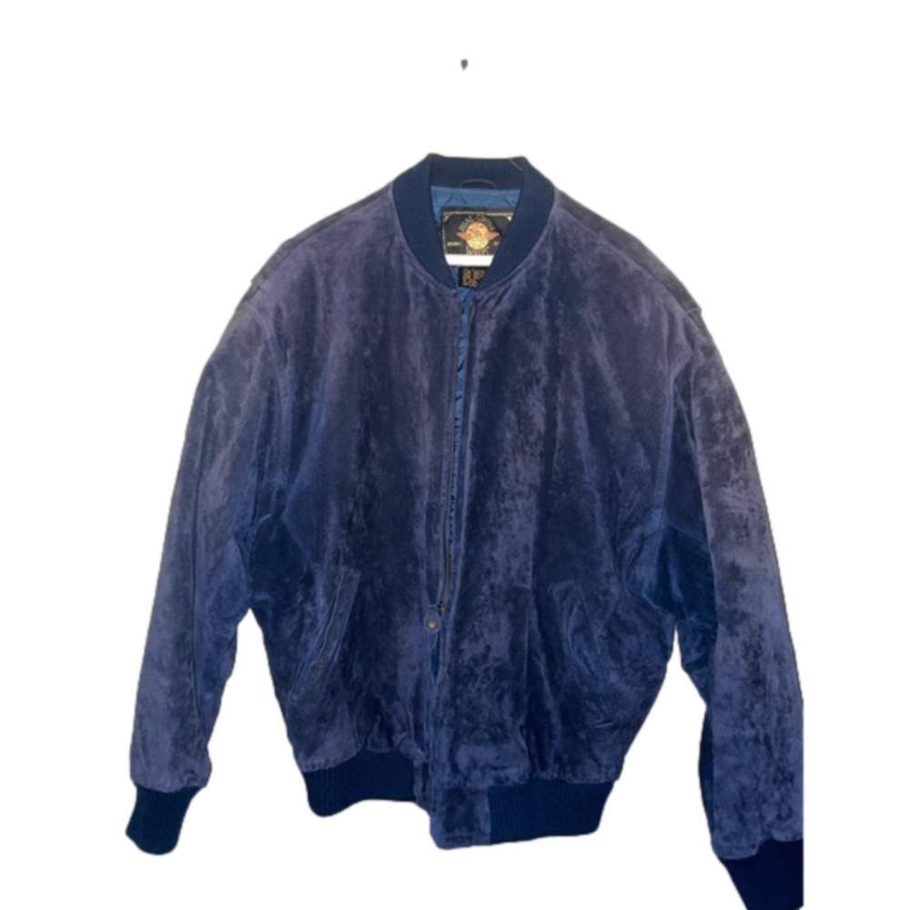 COPY - Vintage Dual Control 100% Suede Leather Bomber Jacket Size Large